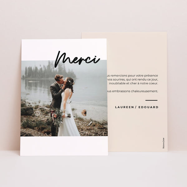 Remerciements Mariage Portrait Mastic et Majestic photo