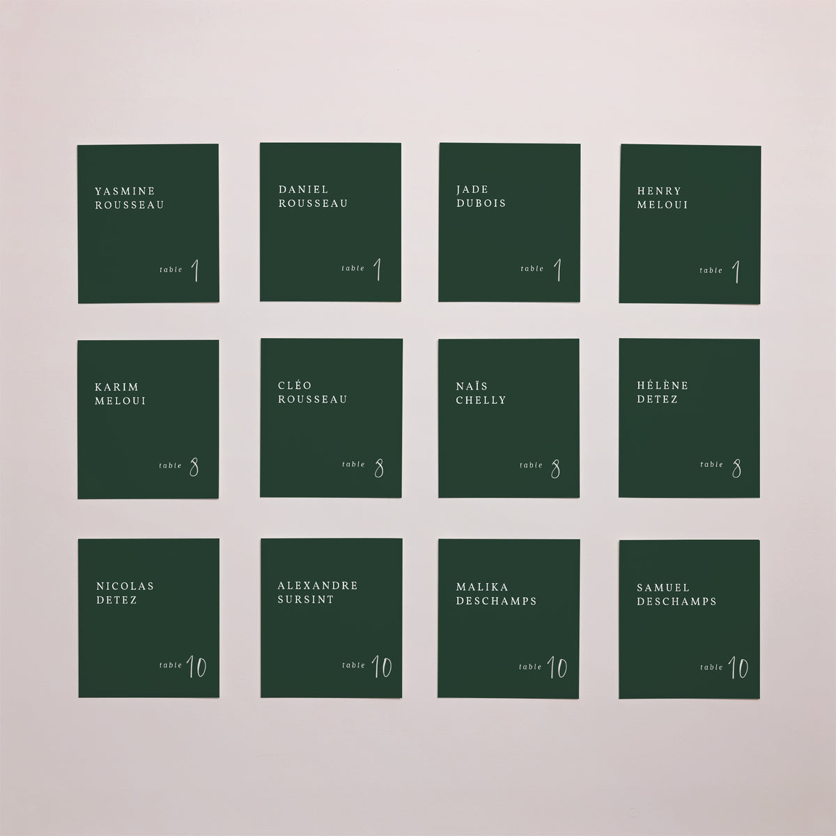 Marque-place Mariage Lot de 12 Eucalyptus photo N° 1