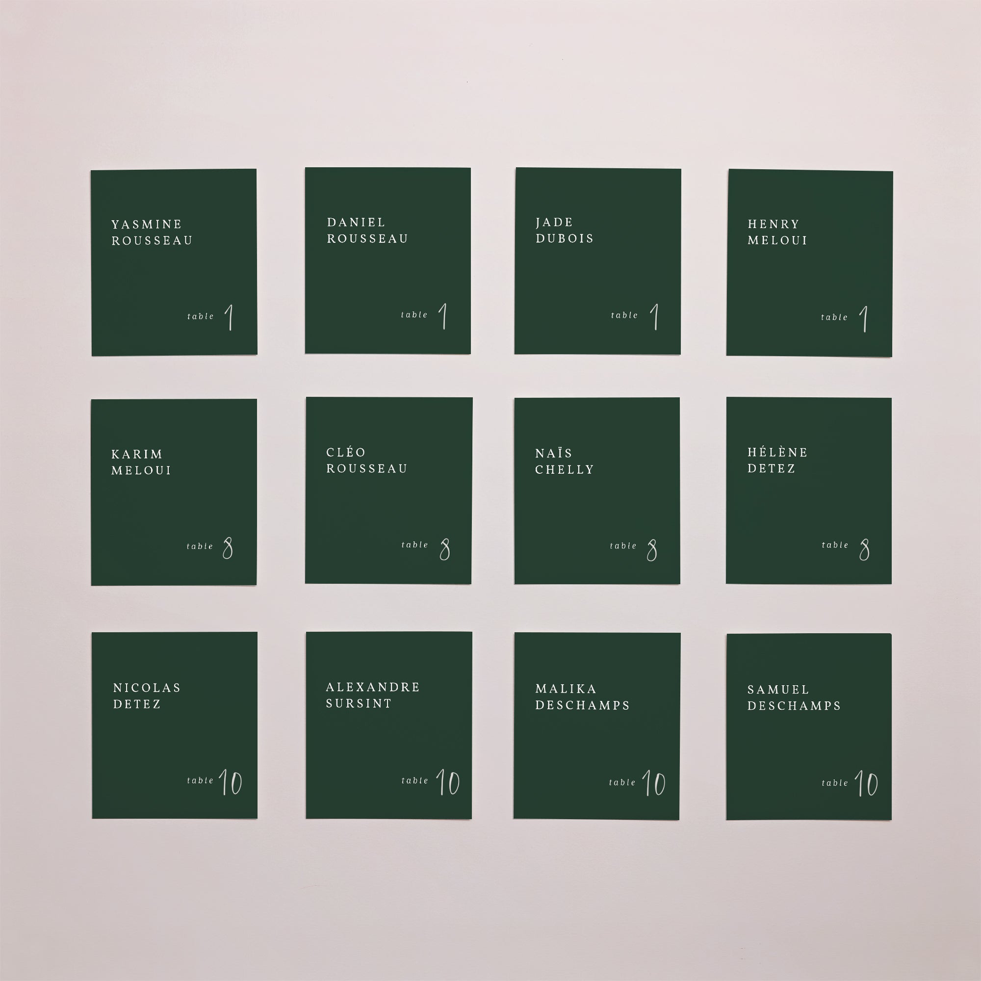Marque-place Mariage Lot de 12 Eucalyptus photo N° 1