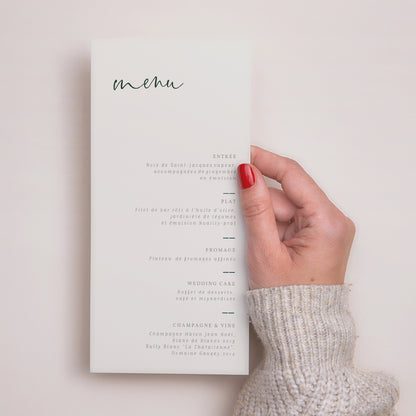 Menu Mariage Panoramique portrait Eucalyptus photo N° 2