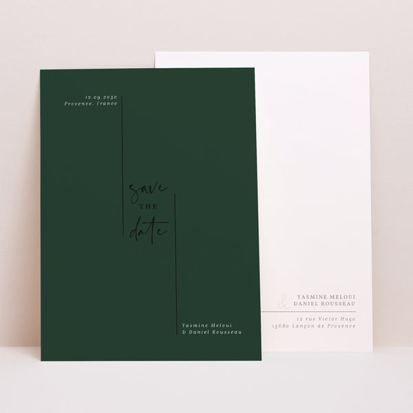 Save the date Mariage Portrait Eucalyptus photo