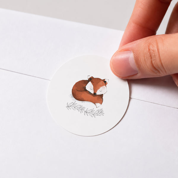 Sticker Naissance Rond Foxy photo