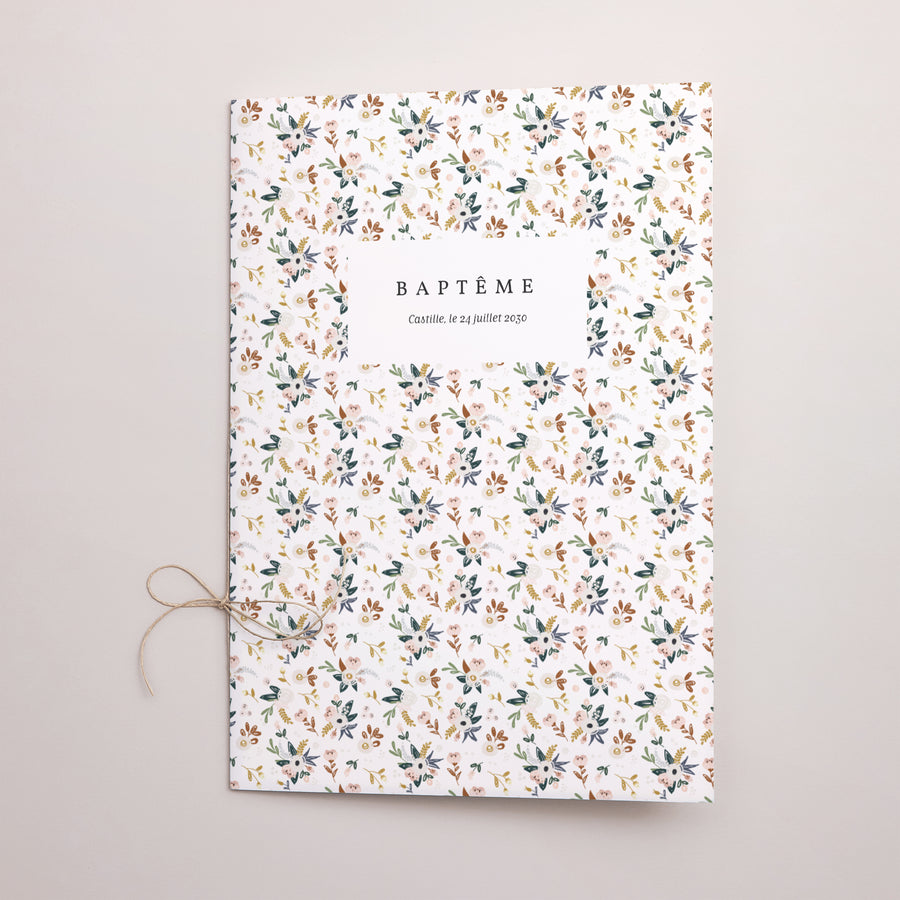Livret de messe Baptême Double volet Liberty Kinfolk photo