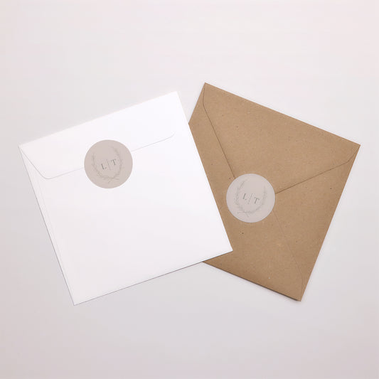 Sticker Mariage Rond Kinfolk floral photo
