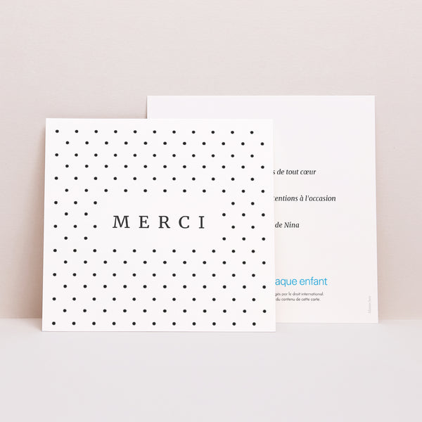 Remerciements Naissance Carré So design photo