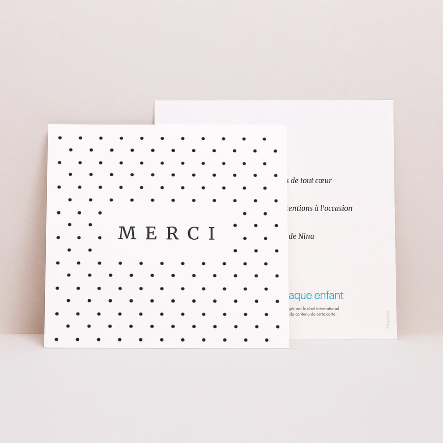 Remerciements Naissance Carré So design photo