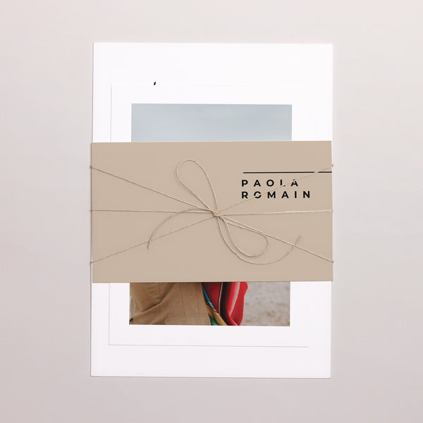 Faire-part Mariage 3 cartes, ruban Typo Manuscrite photo