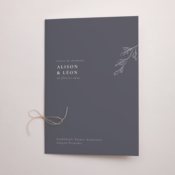 Livret de messe Mariage Double volet Inspiration Kinfolk photo
