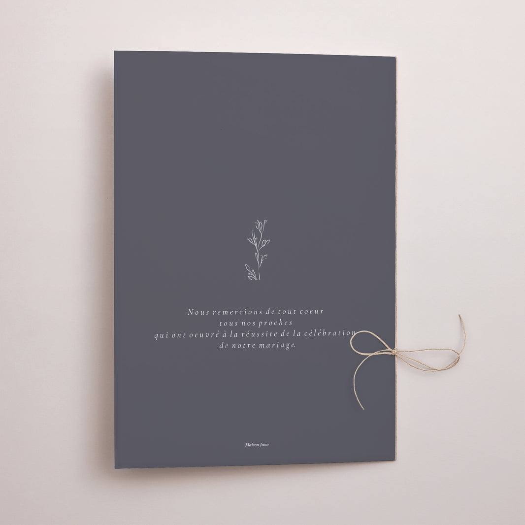 Livret de messe Mariage Double volet Inspiration Kinfolk photo N° 3