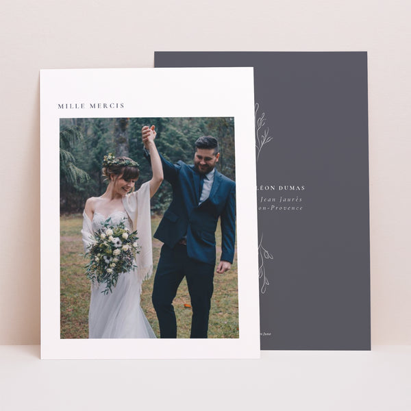 Remerciements Mariage Portrait Inspiration Kinfolk photo