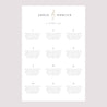 Plan de table Mariage Portrait 60 x 90 cm Musique photo N° 2
