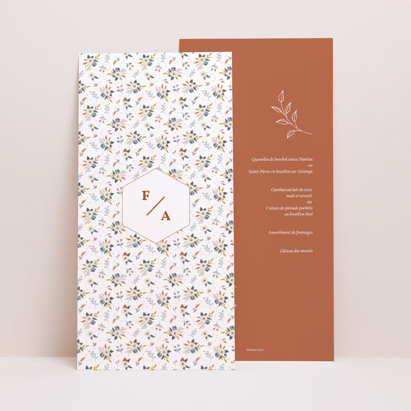 Menu Mariage Panoramique portrait Liberty Love photo
