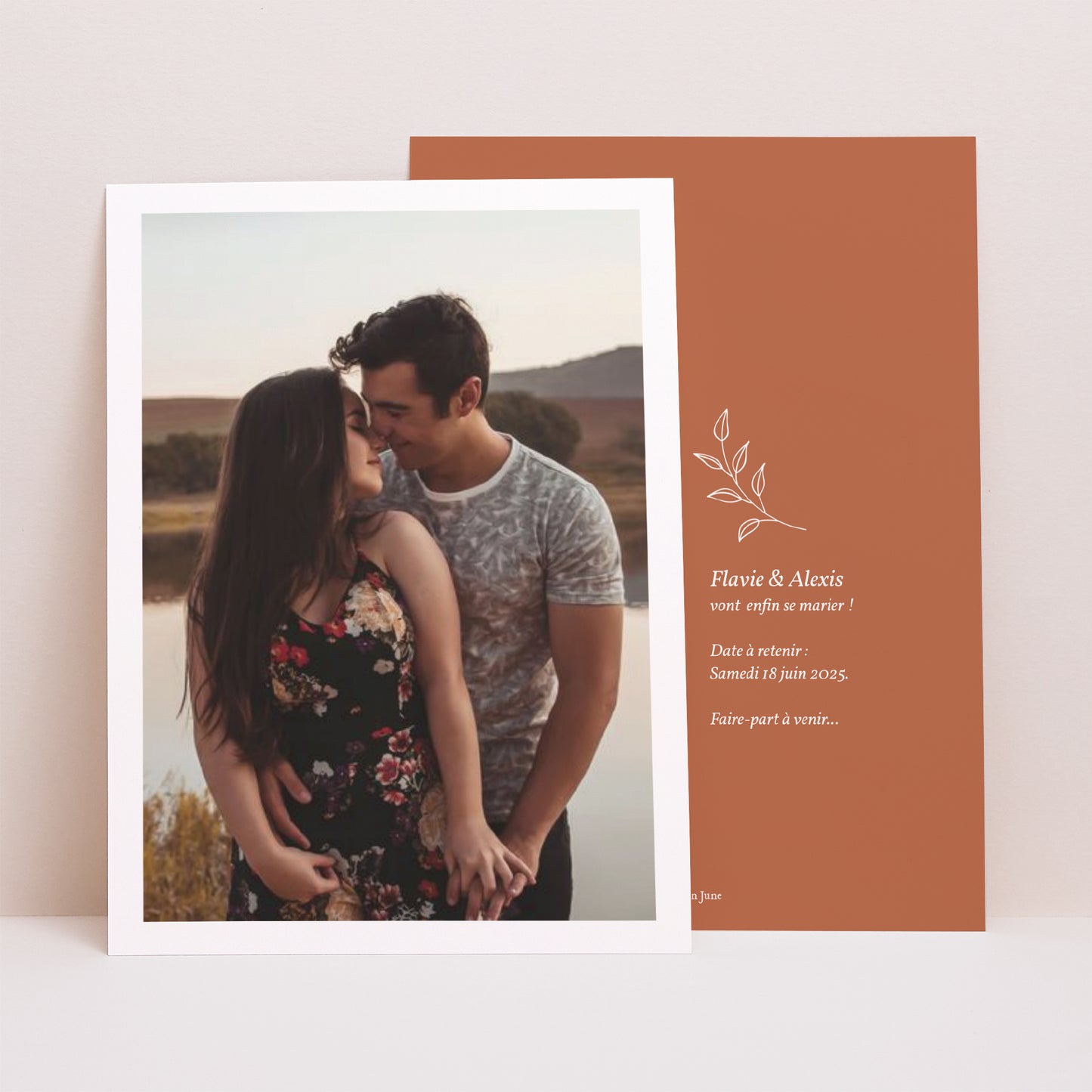 Save the date Mariage Portrait Liberty Love photo N° 1