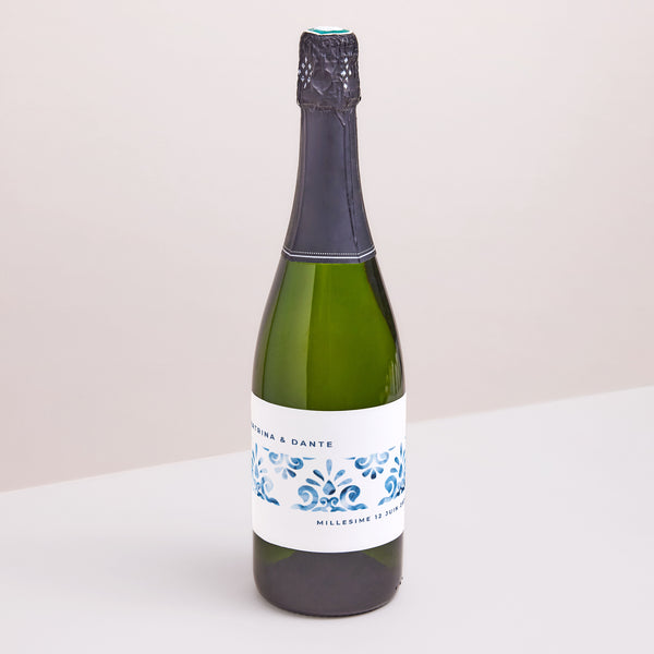 Etiquette bouteille Mariage Paysage Azulejos photo