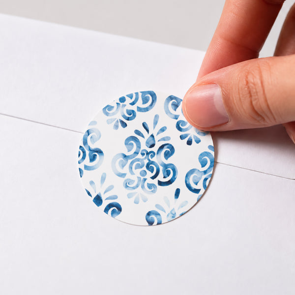 Sticker Mariage Rond Azulejos photo