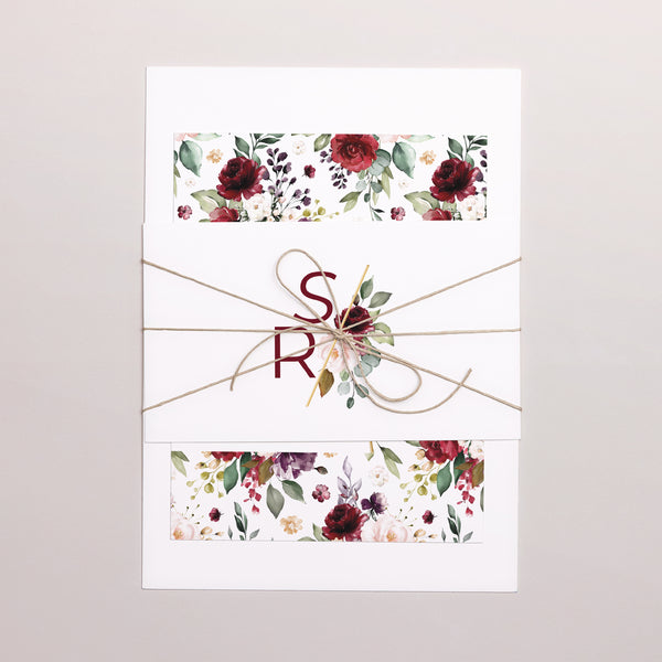 Faire-part Mariage 3 cartes, ruban Rock'n'Gold photo