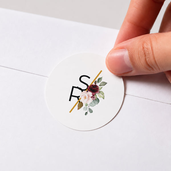 Sticker Mariage Rond Rock'n'Gold photo