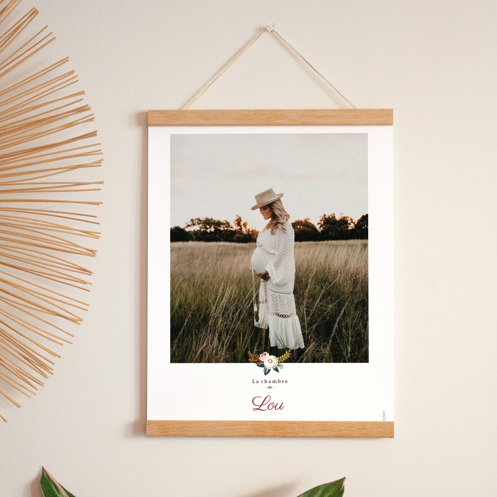 Affiche Naissance Portrait 30 x 40 cm Mille Fleurs photo N° 1