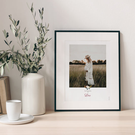 Affiche Naissance Portrait Mille Fleurs photo