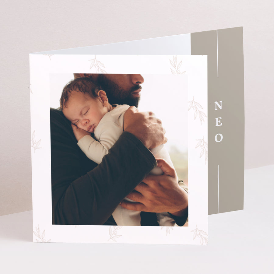 Faire-part Naissance Double volet asymétrique Neophyte photo