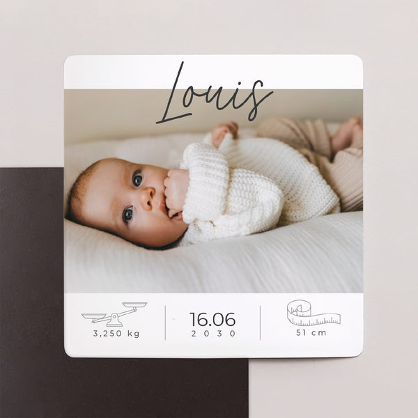 Faire-part Naissance Lot de 9, magnétique Exclusif photo