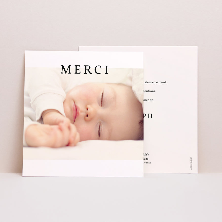 Remerciements Naissance Carré Exclusif photo