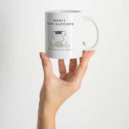 Mug Objets Blanc Instit Chouette photo N° 2