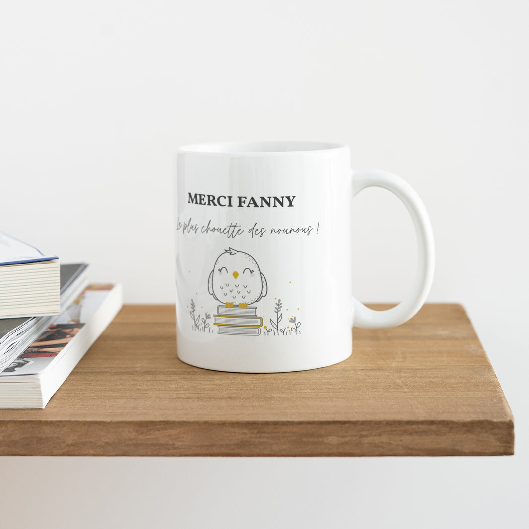 Mug Objets Blanc Nounou Chouette photo N° 4