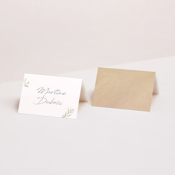 Marque-place Mariage 2 volets Cadre Feuillage photo