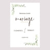 Panneau bienvenue Mariage Portrait 60 x 90 cm Cadre Feuillage photo N° 2