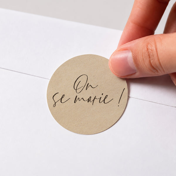 Sticker Mariage Rond Cadre Feuillage photo