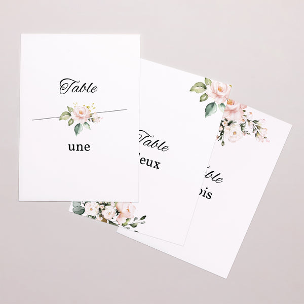 Marque table Mariage Rectangle Romantique Kraft photo