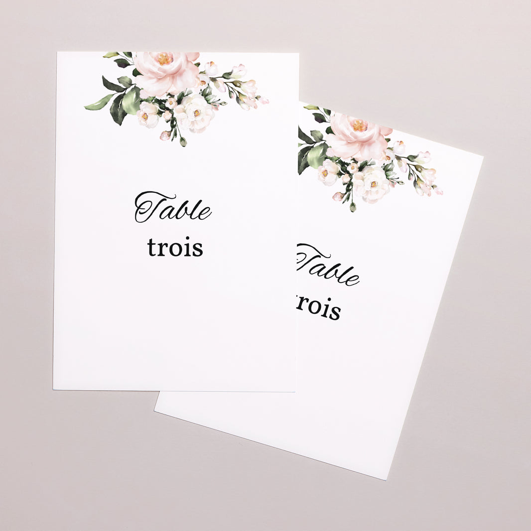 Marque table Mariage Rectangle Romantique Kraft photo N° 2