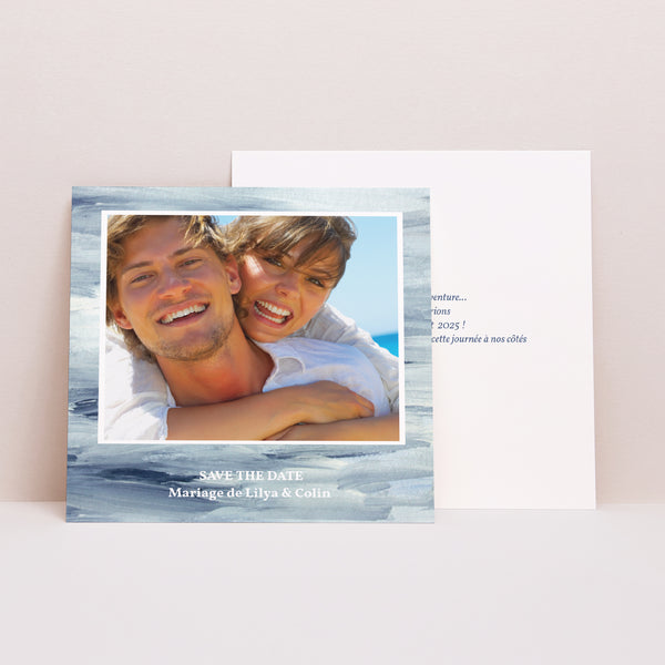 Save the date Mariage Carré Côté Mer photo