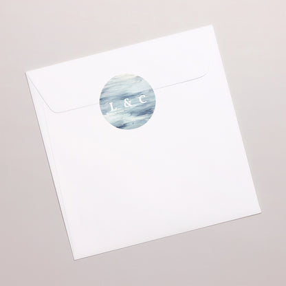 Sticker Mariage Rond Côté Mer photo N° 3