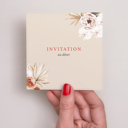 Invitations Mariage Carré Carré Bohème photo N° 2