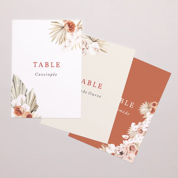 Marque table Mariage Rectangle Carré Bohème photo