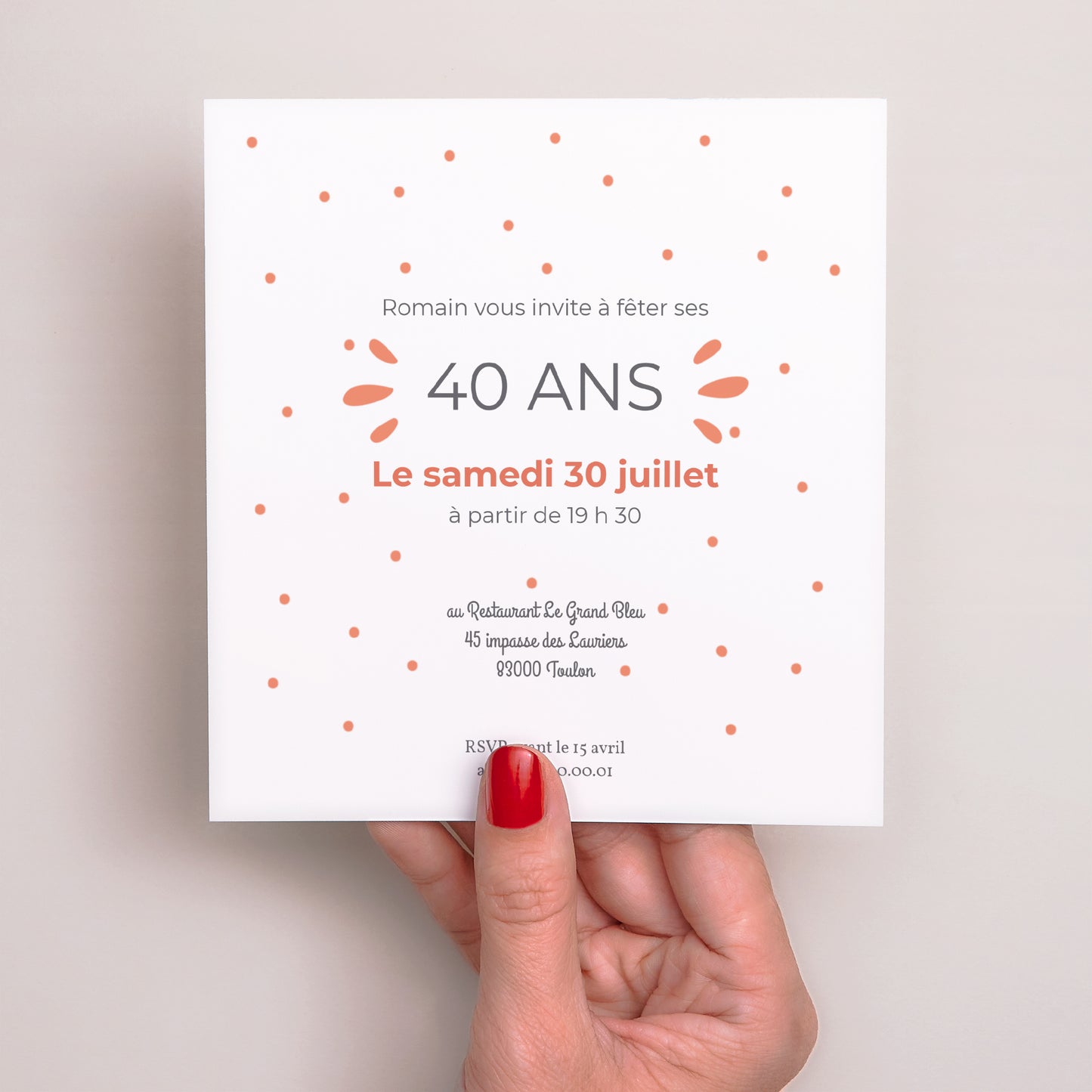 Invitations Anniversaire Adulte Carré J'ai 10 ans photo N° 3