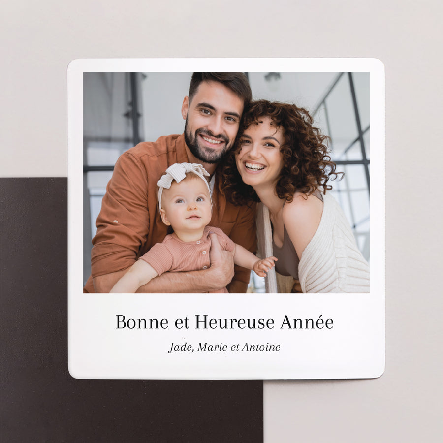 Carte de voeux Fin d'année Lot de 9, magnétique Vœux magnétique photo