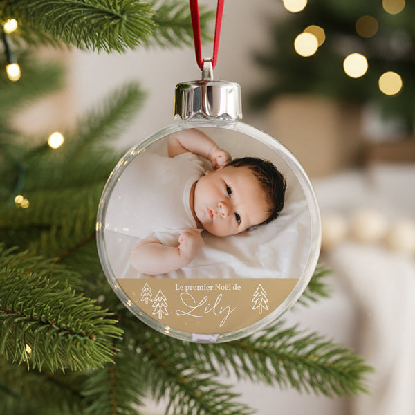 Boule de Noël Fin d'année Ronde Jolis Vecteurs de Noël photo
