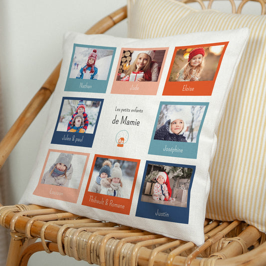 Coussin Fin d'année Beige naturel Jolis Vecteurs de Noël photo