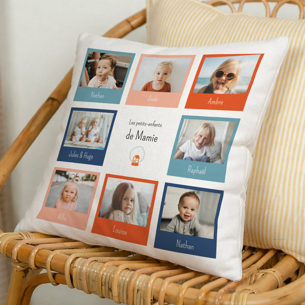 Coussin Fin d'année Beige naturel Jolis Vecteurs de Noël photo