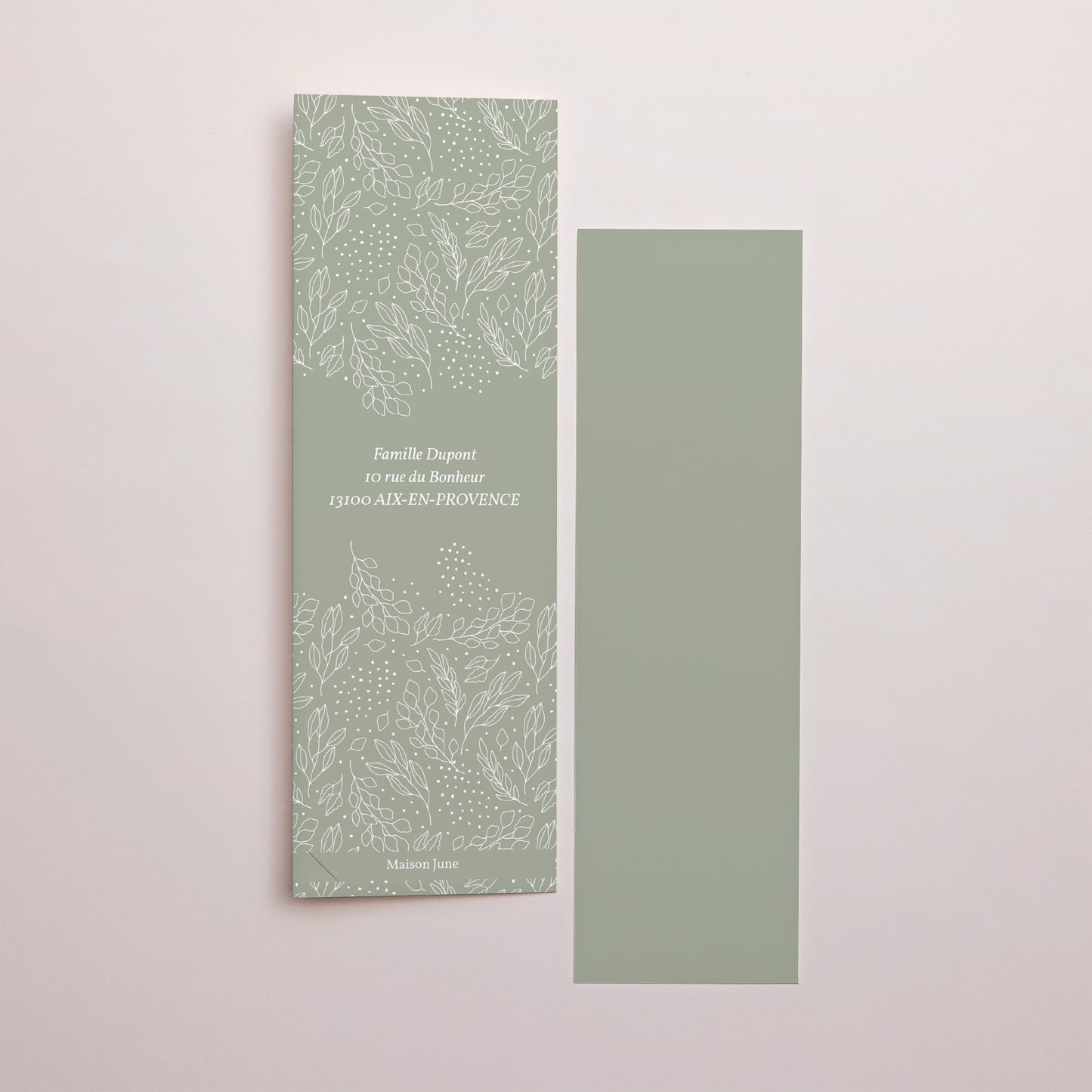 Carte de Noel Fin d'année Marque-page photo Noël vert et photo cabine photo N° 3