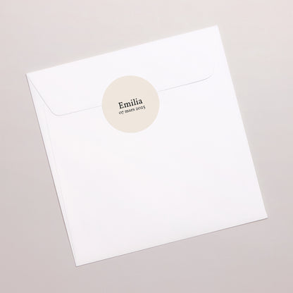 Sticker Naissance Rond Multi photo Carré photo N° 3