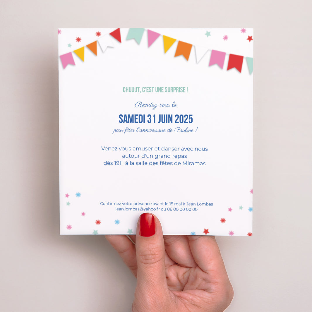 Invitations Anniversaire Adulte Carré Collage 20 ans photo N° 3