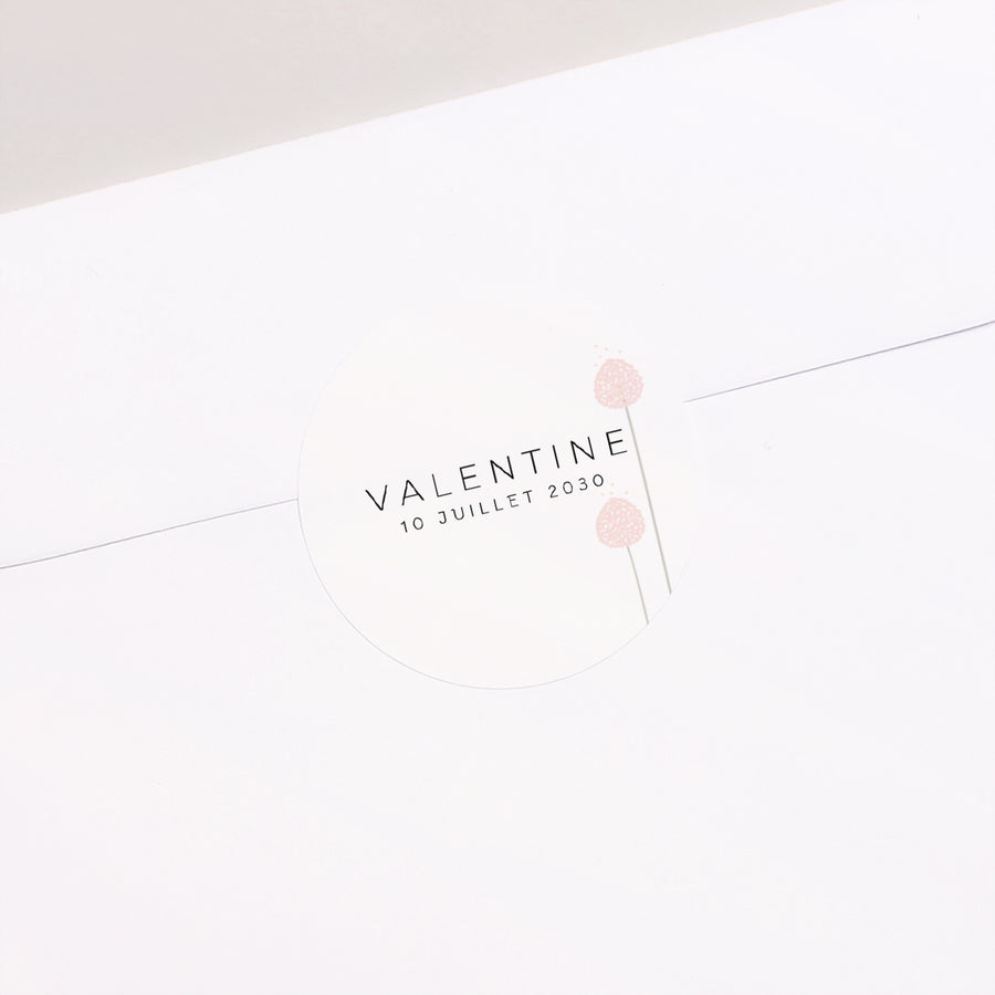 Sticker Naissance Rond Boutons d'une Rose photo