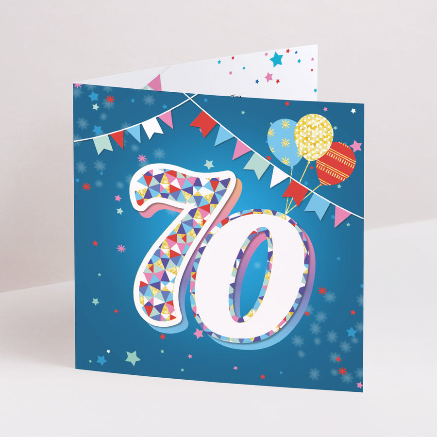Invitations Anniversaire Adulte Carré double volet 70 ans, Cirque, Vernis photo
