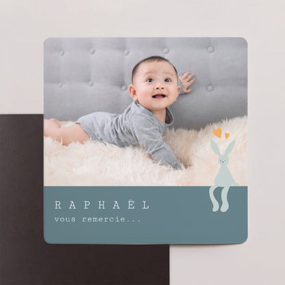 Faire-part Naissance Lot de 9, magnétique Body Vert, photos, marque-page photo N° 1