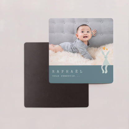 Faire-part Naissance Lot de 9, magnétique Body Vert, photos, marque-page photo N° 2