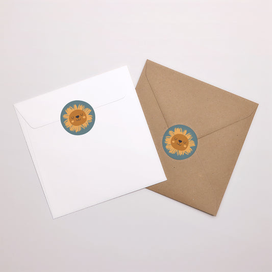 Sticker Naissance Rond Petit Lion photo